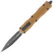 Microtech Dirac Delta D/E OTF Knife Tan Aluminum, Black M390 by Tony Marfione (227-1TA)