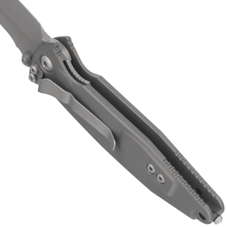 Microtech Socom Elite S/E-M Signature Knife Natural Clear Aluminum, Apocalyptic M390 by Tony Marfione (160-10APNCSS)