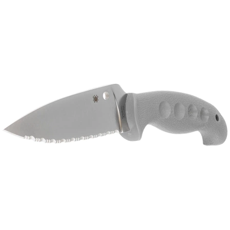 Spyderco Temperance Sprint Run Gray FRN Knife, Satin SpyderEdge CPM Cru-Wear by Sal Glesser (FB05SGY)