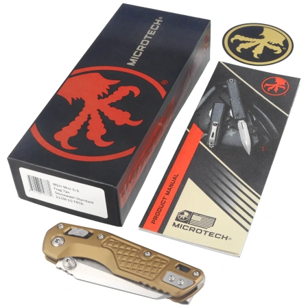 Microtech MSI Ram-Lok Mini S/E Knife Frag Tan Aluminium, Stonewashed M390MK by Tony Marfione (210M-10FRTA)