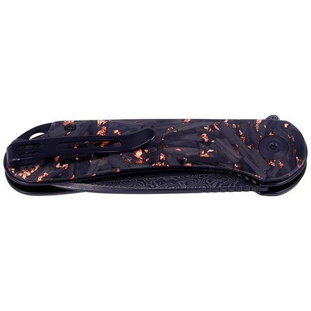 CIVIVI Elementum Flipper Shredded Carbon Fiber / Copper, Damascus (C907C-DS3)
