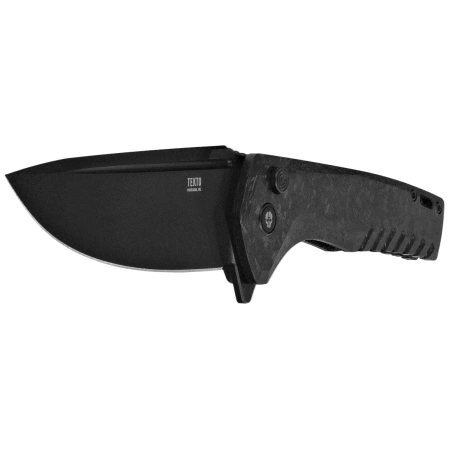 Tekto F3 Charlie Knife Forged Carbon, Black HW, Black D2