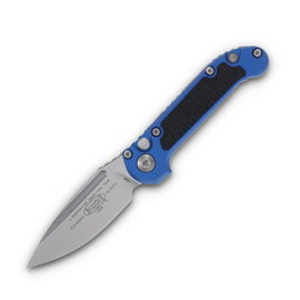 Microtech LUDT S/E Gen III Automatic Knife Blue Aluminum/3M, Stonewashed M390MK by Tony Marfione (1135-10BL)