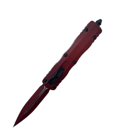 Nóż automatyczny OTF Microtech Dirac D/E Weathered Crimson Aluminium, Weathered Crimson M390MK by Tony Marfione (225-1WCM)
