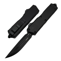 Nóż automatyczny OTF Microtech Scarab II Gen III Executive D/E-S Tactical Black DLC Aluminium, Black DLC M390MK by Tony Marfione (1181-1T)