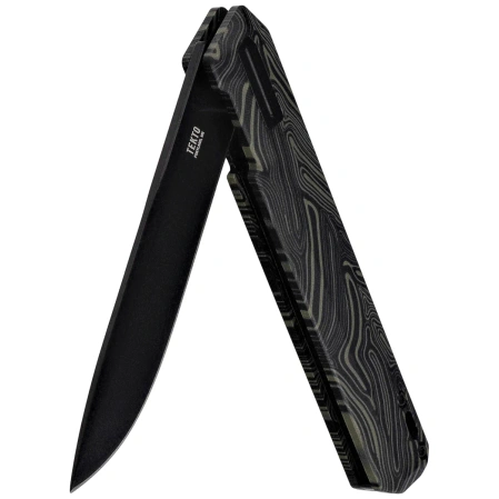 Tekto F2 Bravo Knife Damascus G10, Black HW/Clip, Titanium-Coated D2