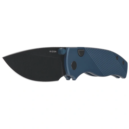 Nóż składany Kizer Glaux Ink Blue Aluminium, Black PVD / Stonewashed 14C28N (V3801A3)