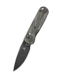 Bestechman Sprite Knife Black-Green G10, Black Stonewashed M390 (BMK21F)