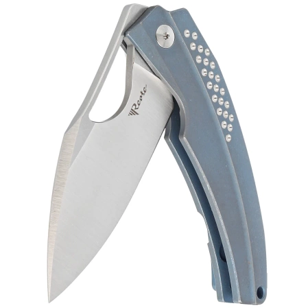 Reate Knife Baby Machine Blue Titanium, Satin RWL 34 by Tashi Bharucha (Baby Machine BL)