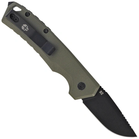 Tekto A3 Delta Mini D/P Automatic Knife OD Green G10, Black D2 (A3S_G1OD_D2BK1_A1)