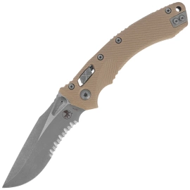 Microtech Amphibian Ram-Lok S/E Knife Fluted Tan G-10, Apocalyptic P/S M390MK by Tony Marfione (137RL-11APFLGTTA)