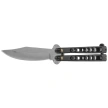 Martinez Albainox Balisong Knife Black Zamak, Mirror 3Cr13Mov (02053-N)