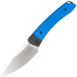 Kizer Mini MoMo Knife Black-Blue Aluminum, Satin 154CM by Vladimir Legachev (V3663C1)