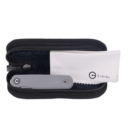 CIVIVI Knife Lumi Gray G10, Stonewashed by Justin Lundquist (C20024-2)
