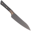 Microtech Utility Signature Kitchen Knife Bronze Titanium Bolster/Carbon Fiber, Black DLC M390MK (3400B-1DLCCFS)