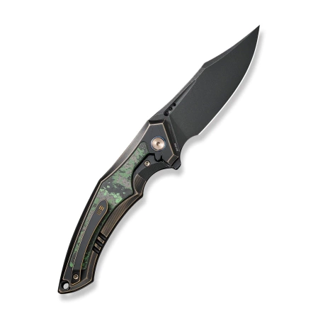 Nóż składany WE Knife Orpheus LE No 081/155 Bronze / Black Titanium / Jungle Wear Fat Carbon Fiber, Black Stonewashed CPM 20CV (WE23009-1)