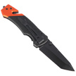 Herbertz CJH Black/Red Aluminum Rescue Knife, Epoxy Coated 420 (203911)