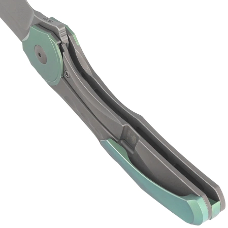 Nóż składany Bestech Excentric Gray Titanium, Dark Bead Blasted/Stonewashed M390 by Kombou and TNT Knives (BT2412C)