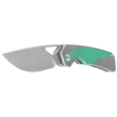 Kizer Topsail Knife Silver-Green Crystallized Titanium, Blast M390 by Jonathan Styles (Ki3735A4)