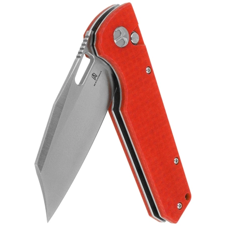 Nóż składany Bestechman Guardian Red G10 w/ Carbon Fiber Pattern, Satin D2 (BMK11C)
