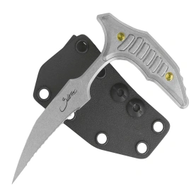 Microtech Bee Marfione Select Knife Stonewashed Titanium, Bronze Titanium HW, Stonewashed F/S 440C by Bastinelli (218-12APMS2)