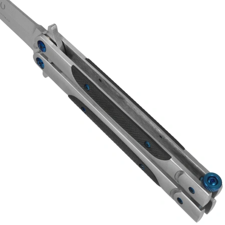 Nóż motylek Tokisu Balisong Black G10/Steel, CNC Satin 7Cr17Mov (02198)