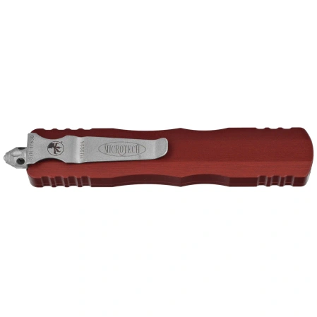 Microtech Dirac Delta D/E OTF Knife Merlot Aluminum, Apocalyptic by Tony Marfione (227-10APMR)