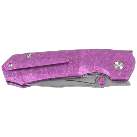Remette Rhino Knife Pink Crystallized Titanium, Pearlescent M390 (RNTB1)