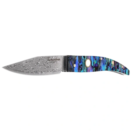 Nóż składany Third Decor Habitat N92DV Abalone/Acrylic, Damascus (TK-N92DV)