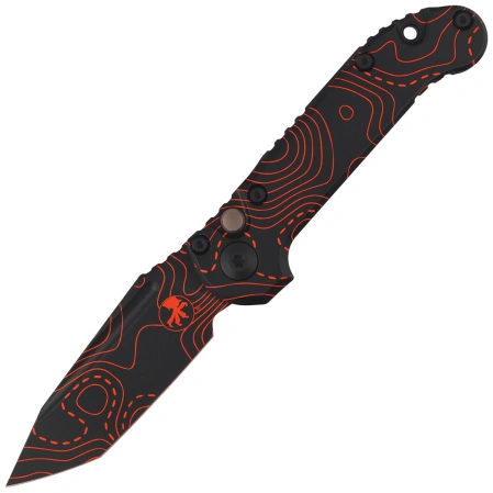Nóż automatyczny Microtech LUDT Gen III T/E Signature Black-Orange Topographic Camo Smooth Aluminium, Black-Orange Topographic Camo M390MK by Tony Marfione (1136S-1TPBKORCS)