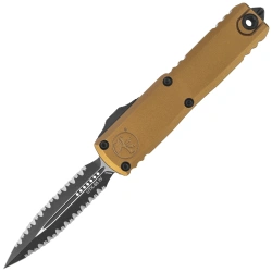 Nóż automatyczny OTF Microtech UTX-85 Gen IV D/E Tan Aluminium, Cerakote Black F/S M390MK by Tony Marfione (12324-D3TA)