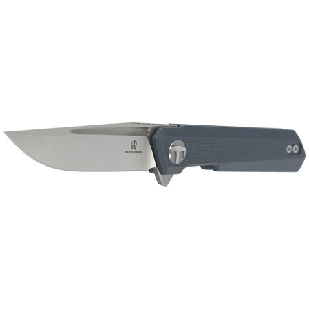Bestechman Mini Dundee Knife Grey G10, Stonewashed / Satin D2 by Ostap Hel (BMK03D)