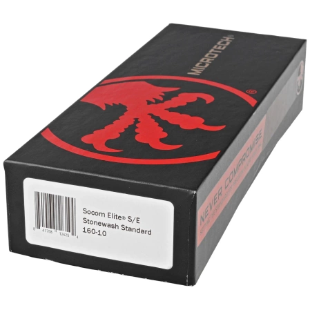 Microtech Socom Elite S/E-M Black Aluminum, Stonewashed M390 by Tony Marfione (160-10)