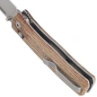 LionSteel NiNi Knife Natural Canvas Micarta, Satin M390 by Gianni Pauletta (NN1 CVN)