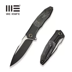 WE Knife Archeozoic Black Titanium/Shredded Carbon Fiber, Black Stonewashed/Satin M390 (WE23091-1)