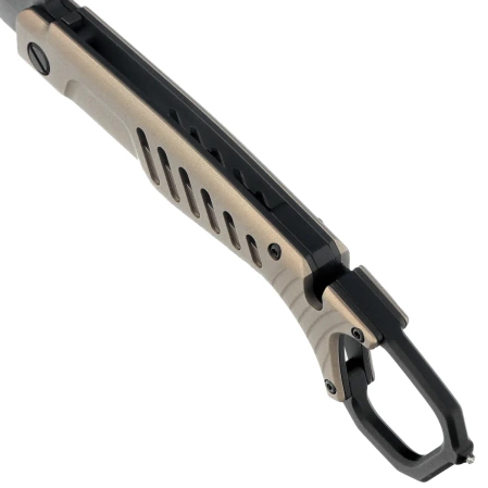 Extrema Ratio MH-STEALTH Knife Desert Aluminum, Black N690 (04.1000.0483/BLK/TM)