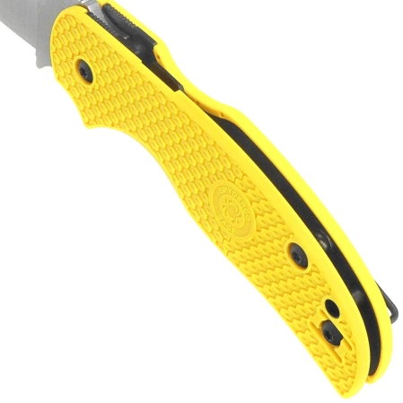 Spyderco Sage 5 Lightweight Salt Knife Yellow FRN, Satin MagnaCut by Sal Glesser (C123PYL)