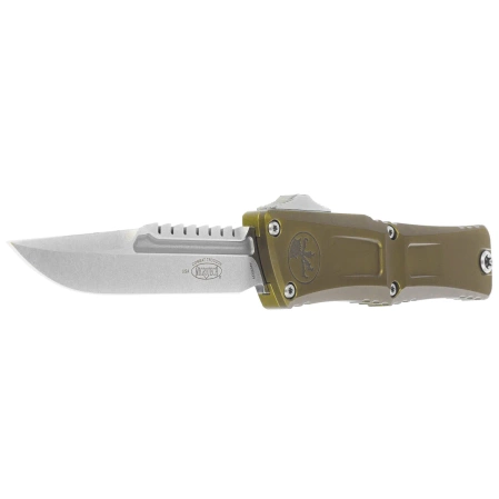 Microtech Combat Troodon Gen III Interceptor Signature OTF Knife OD Green Aluminum, Stonewashed M390MK by Tony Marfione (1217-10ODS)