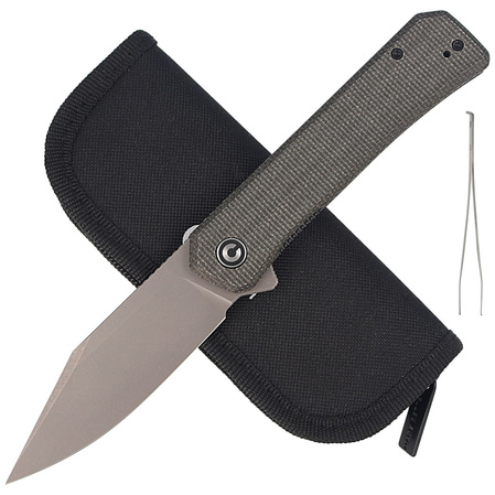 Nóż składany CIVIVI Relic Dark Green Micarta, Gray Stonewashed Nitro-V (C20077B-3)