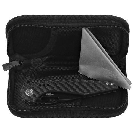 Bestech Malware Black Titanium/Carbon Fiber, Black Stonewashed CPM S35VN by Todd Knife and Tool (BT1902D)