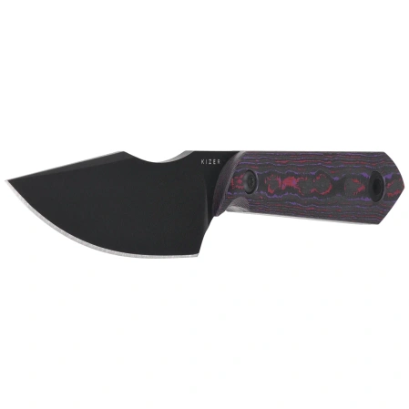 Nóż Kizer Mini Harpoon Purple Haze Fat Carbon, Black Matte DLC Ultra S45VN by Maverick Customs (1040S9)