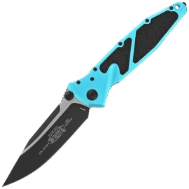 Microtech Socom Elite S/E-M Knife Turquoise Aluminum, Black M390MK by Tony Marfione (160-1TQ)