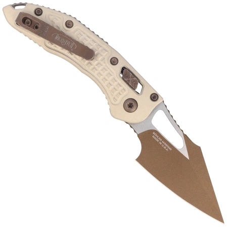 Nóż składany Microtech M-Stitch Ram-Lok S/E Champagne Gold Frag Aluminium, Champagne Gold M390MK by Borka Blades and Tony Marfione (169MRL-1FRCG-C19Z23)