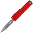 Microtech UTX-85 Gen IV D/E OTF Knife Red Aluminum, Apocalyptic F/S M390MK by Tony Marfione (12324-D12APRD)