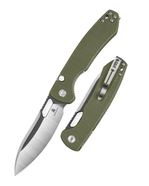 Nóż składany Bestechman Firebird OD Green G10, Satin / Black PVD D2 (BMK05C)