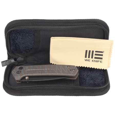 Nóż składany WE Knife Culex Tiger Stripe Pattern Flamed Titanium, Black Stonewashed CPM 20CV (WE21026B-7)