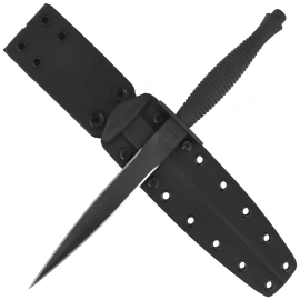 Spartan Blades Ronin F/S Dagger Black Stainless Steel, Black PVD MagnaCut by Tu Lam (SB60BKBKKYBK)