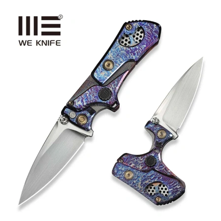WeKnife NexoMorph Flamed Titanium, Hand Rubbed Satin M390 (WE24037B-3)