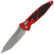 Microtech Socom Elite Auto T/E Automatic Knife Red Aluminum/3M, Stonewashed M390 by Tony Marfione (161A-10RD)