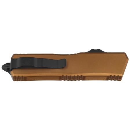 Microtech Scarab II Gen III Executive D/E-S OTF Knife Tan Aluminum, Black M390MK by Tony Marfione (1181-1TA)